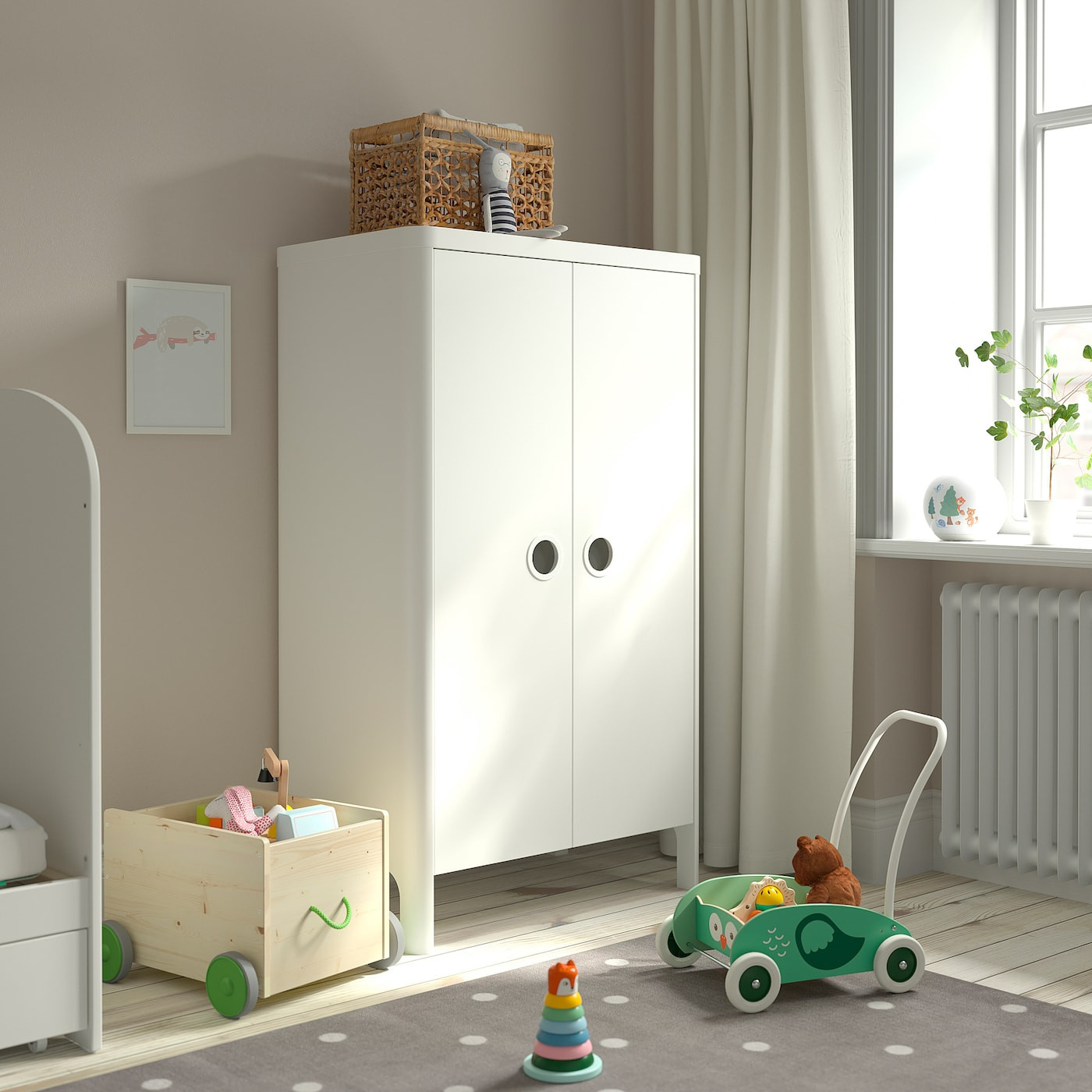 Busunge Kleiderschrank - Weiß 80X139 Cm pertaining to Baby Kleiderschrank Ikea